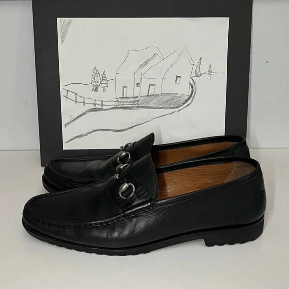 Magnanni Horse Bit Loafers (Black) Men Size 10.5 - Picture 6 of 14